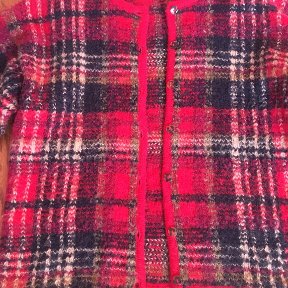 Plaid Patterned Coat Sweater - Picture 3 of 4